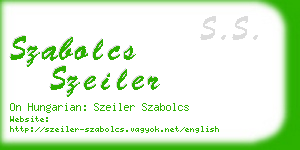 szabolcs szeiler business card